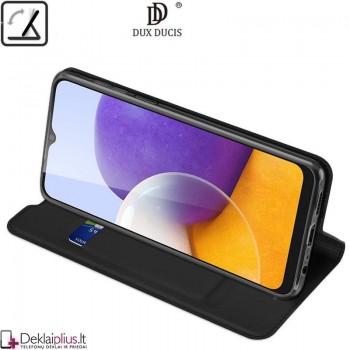 Dux Ducis dirbtinės odos atverčiamas dėklas - juodas (Samsung A22 5G) Dux Ducis dirbtinės odos atverčiamas dėklas - juodas (Samsung A22 5G)